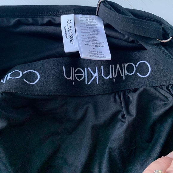 Calvin Klein Black Garden Floral Starburst Printed One-Piece Swimsuit - Picture 11 of 11